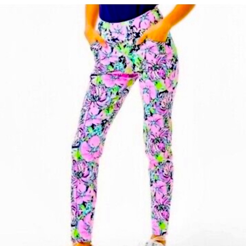 Lilly Pulitzer Luxletic Corso Golf Pants Size 00 high tide navy tall order